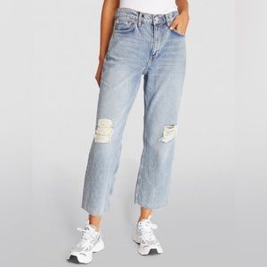 ALLSAINTS Distressed April High-Rise Boyfriend Jeans